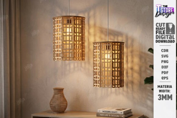 Download Wooden Pendant Light Shade Laser Cut - Shade Collection