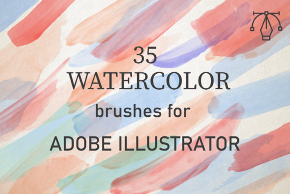 Download 35 Watercolor Brushes for Illustrator - Premium Resources