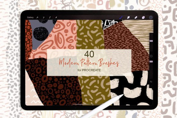 Download Modern Procreate Pattern Brushes - Modern Collection