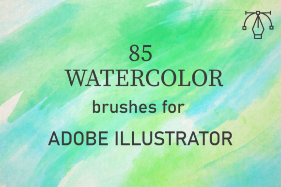 Download 85 Watercolor Brushes for Illustrator - Watercolor brushes Collection