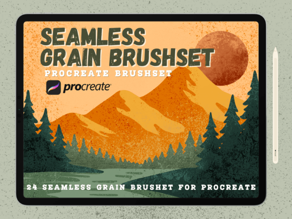 Download Seamless Grain Procreate Brushset - Rain procreate Collection