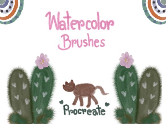 Download 65 Watercolor Brushes ( Procreate ) - Watercolor brushes Collection