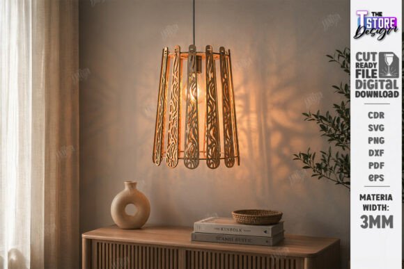 Download Wooden Pendant Light Shade Laser Cut - Shade Collection