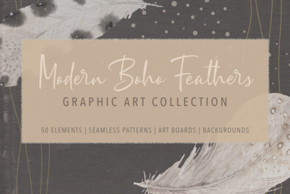 Download Modern Boho Feather Graphics Collection - Modern Collection