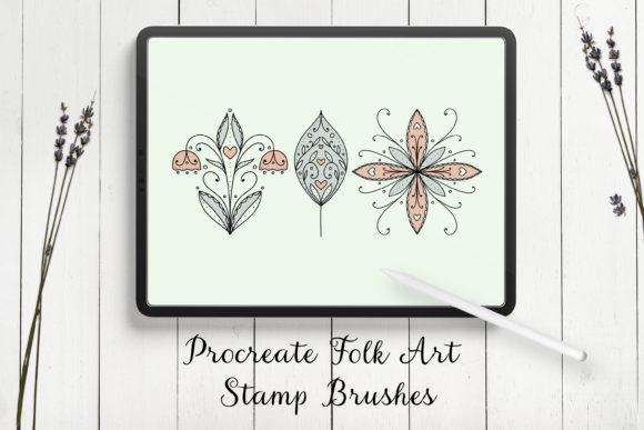 Download Modern Folk Art Floral Procreate Brushes - Modern Collection