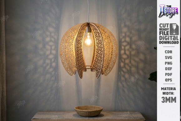 Download Wooden Pendant Light Shade Laser Cut - Shade Collection